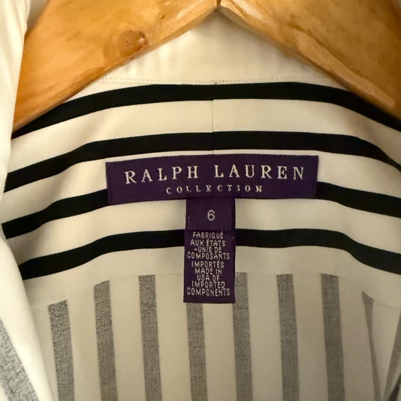 Ralph Lauren Purple Label Black and White Striped Shirtdeess - Picture 4 of 11